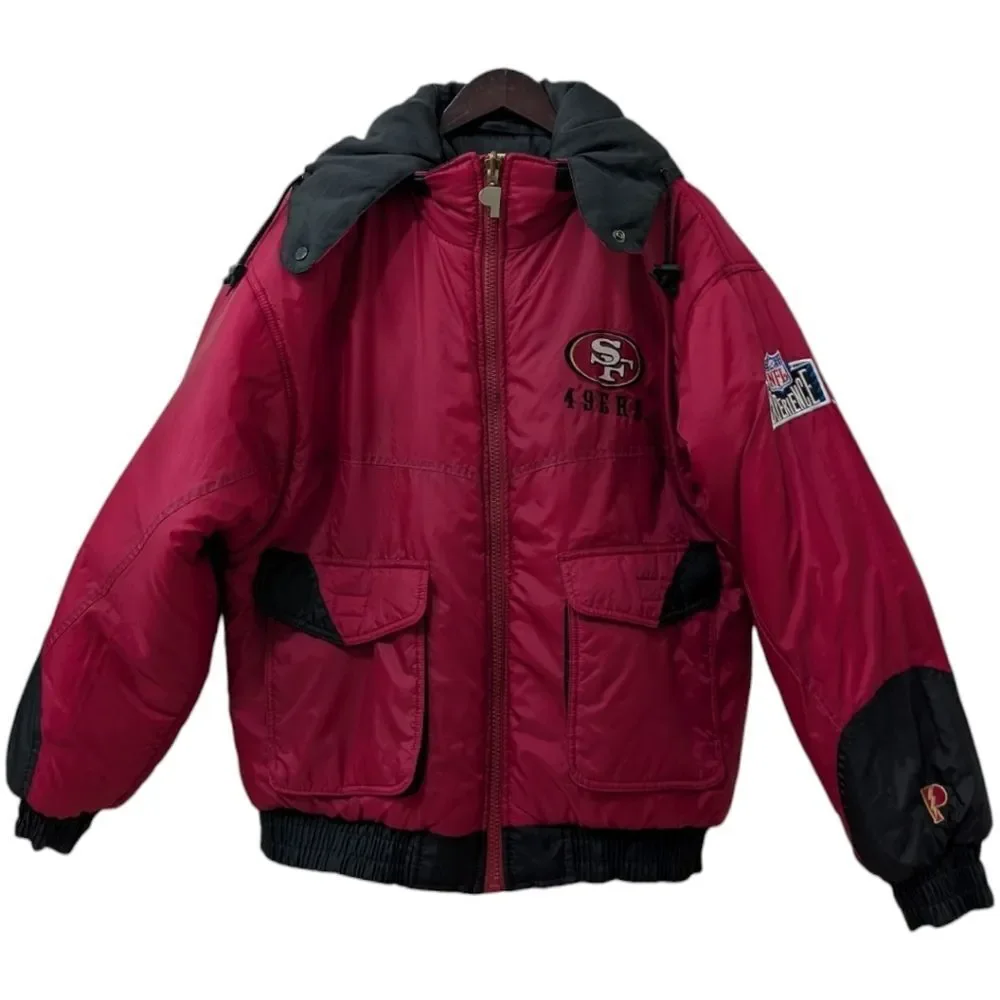 Vintage RARE 90's Pro Player 49ers NFL Reversible Puffer Jacket- GD/L